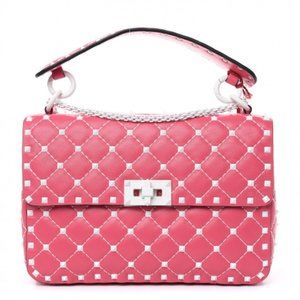 VALENTINO Lambskin Medium Rockstud Spike Shoulder